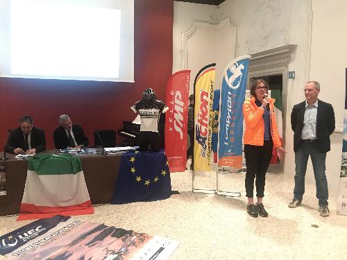 La campionessa lituana e madrina della cerimonia di presentazione della Tiliment marathon bike Katazina Sosna